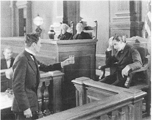 Forensics Expert Witness, photo in a court