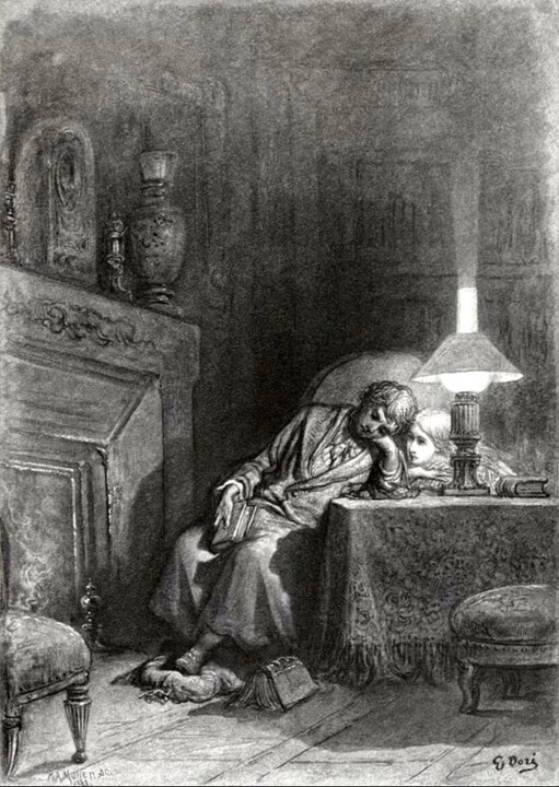 Carbon monoxide, gothic illustration of "A Midnight Dreary"