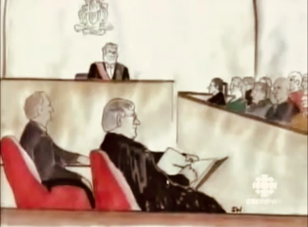 forensic science toxicology, drawing of a judge, attorney, criminal lawyer, jury