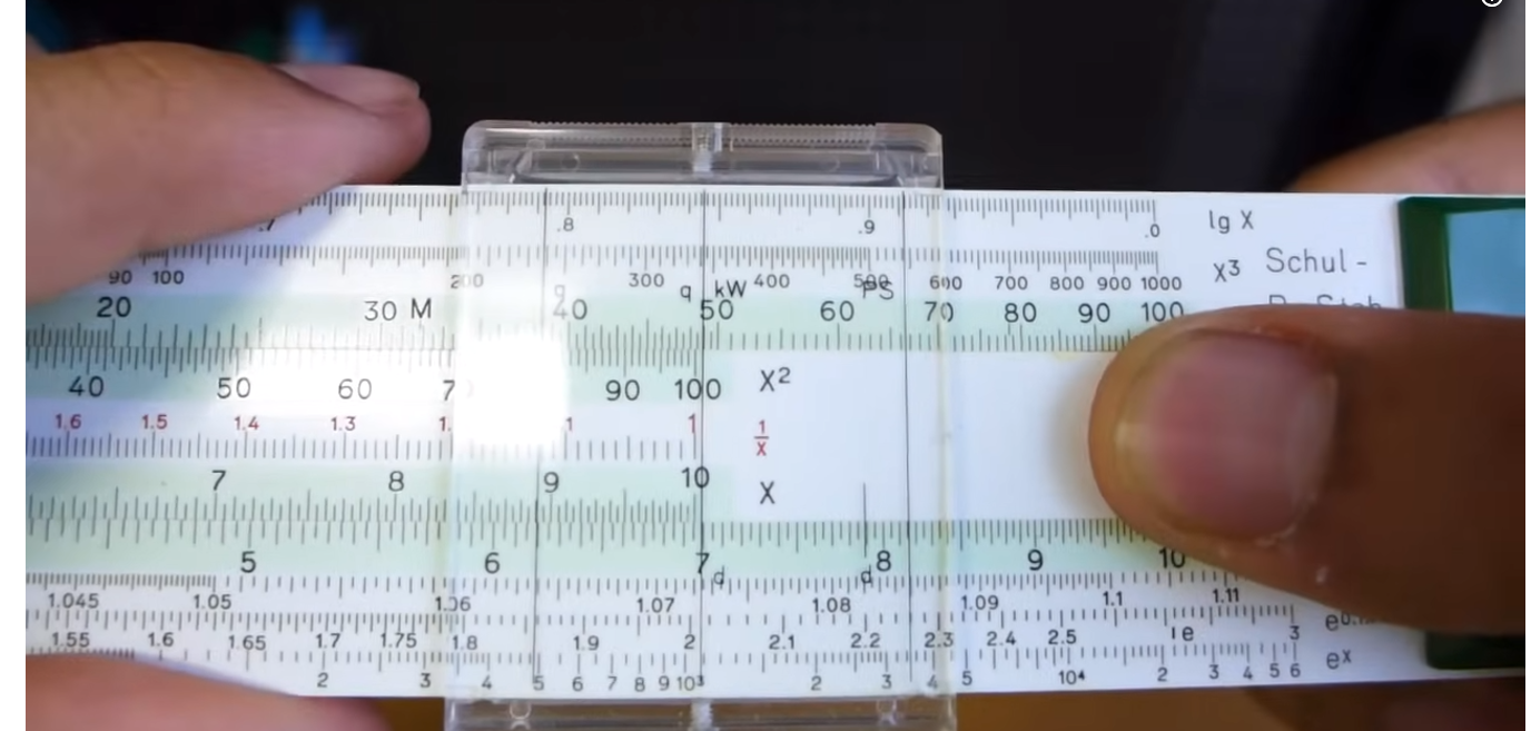 Breathalyzer, picture of a slide ruler