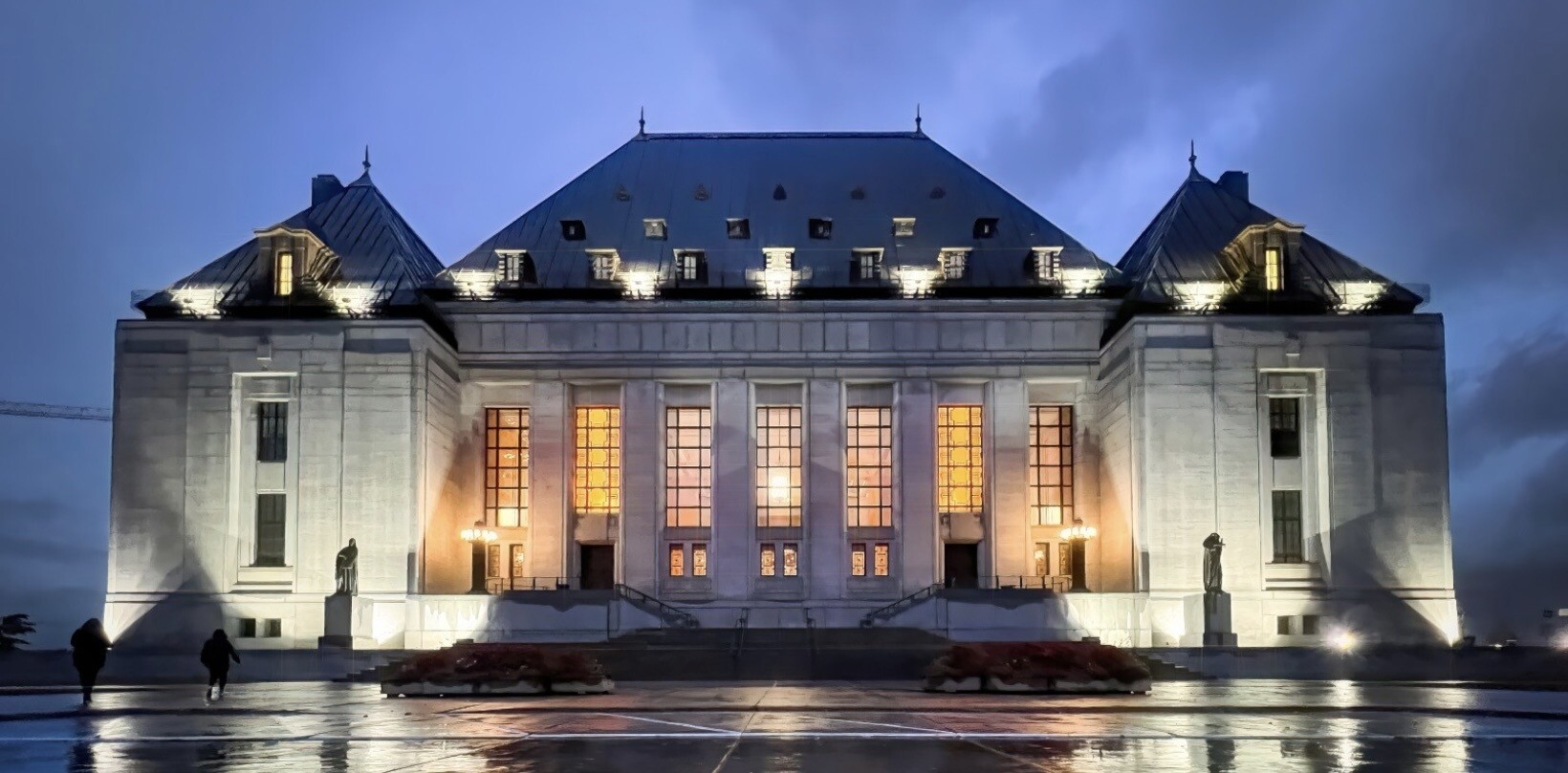 Two Beer Defence, Supreme Court of Canada at night