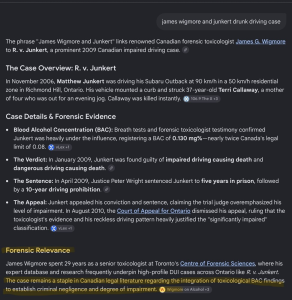 DWI, AI Summary of Junkert Case