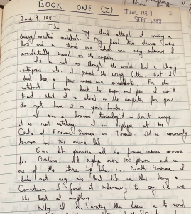 Memoirs: First Handwritten Page of My Daily Journal