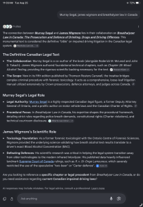 breath test, AI Summary of Murray Segal and James Wigmore