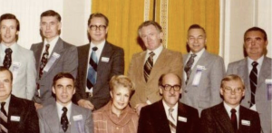 Alma mater: photo of George Cimbura, Doug Lucas, and Rita Charlebois at CSFS Founding Meeting
