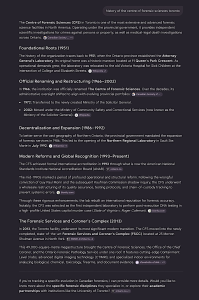 Alma mater: screenshot of AI search results on history of the CFS